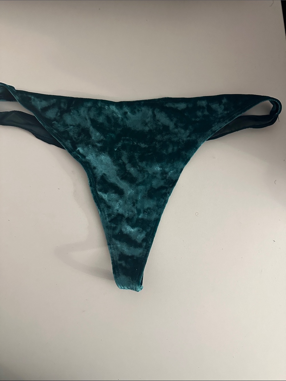 PINK Victoria's Secret Velvet Teal Bikini Bottom
